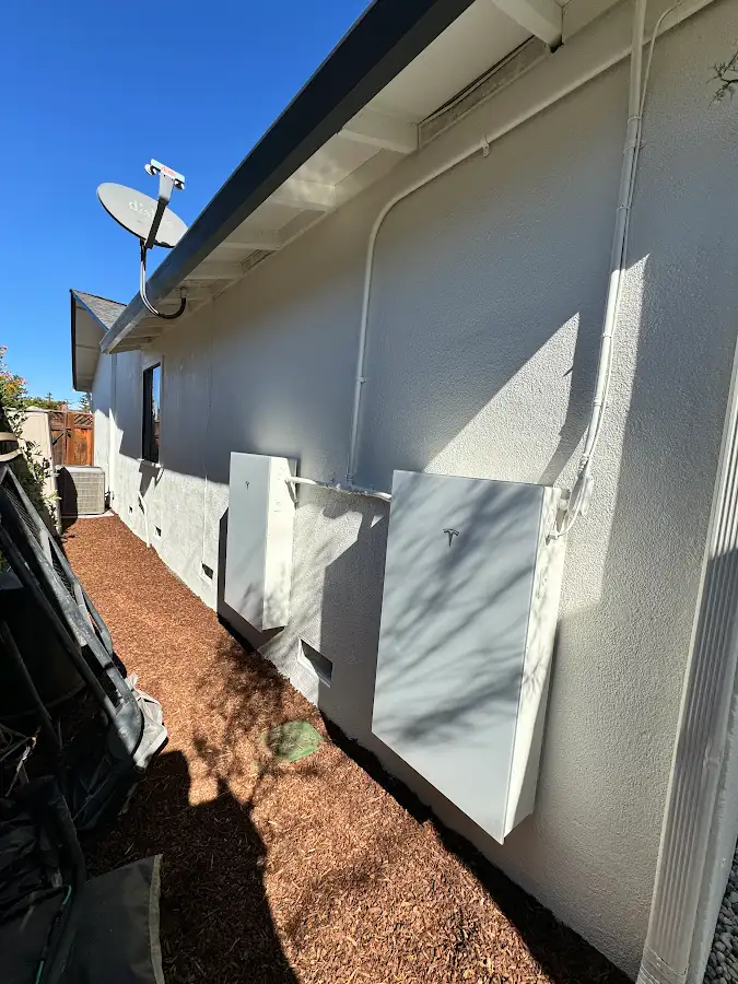 Exterior painting: side wall, utility covers and eaves